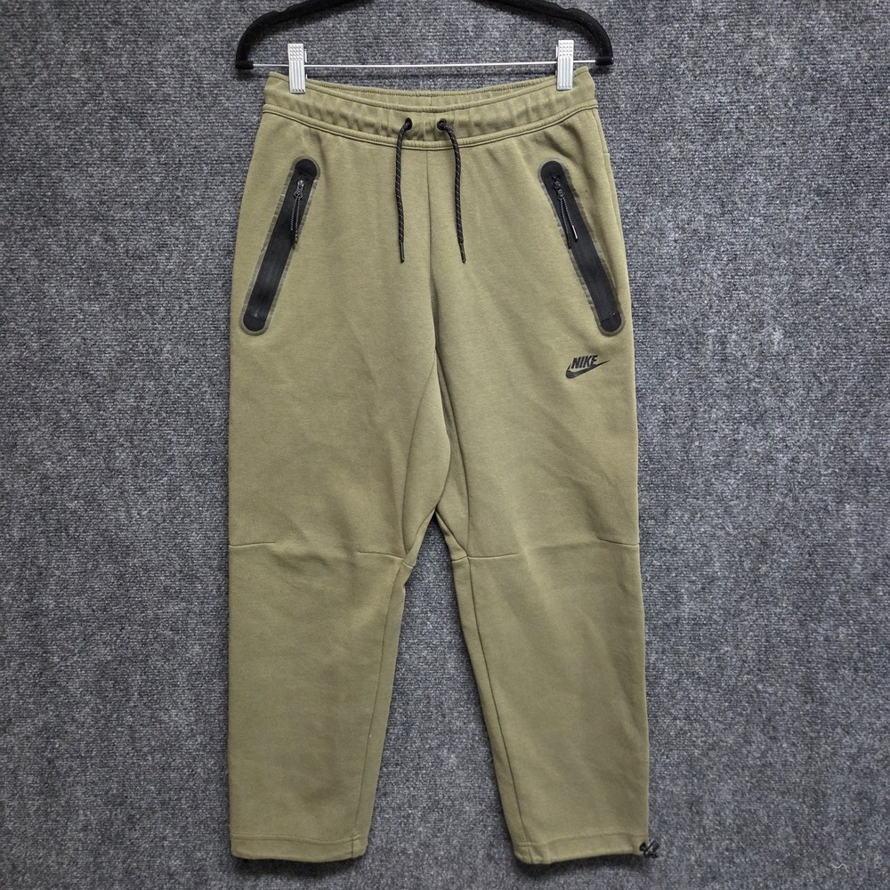 Nike Sportswear Tech Fleece Jogger Pants Mens Small Olive Green DQ4312-222 FLAW